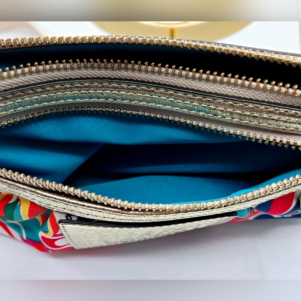 COACH POPPY Crossbody Nylon Op C Print Vibrant Colors - Picture 10 of 12